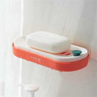 Ingedrukt Afvoer Zeepkist Thuis Zeephouder Container Zeepbakjes Zeepkist Drai Aanrecht Sponsbakje Badkamer Producten @ 40 Donker Kaki