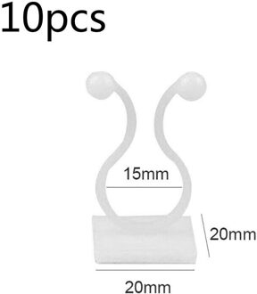 Ingemaakte Ondersteuning Onzichtbare Muur Rotan Klem Vaste Clip Beugel Plant Stent Ondersteunt Onzichtbare Muur Wijnstok Klimmen Kleverige Haak M 10 stk