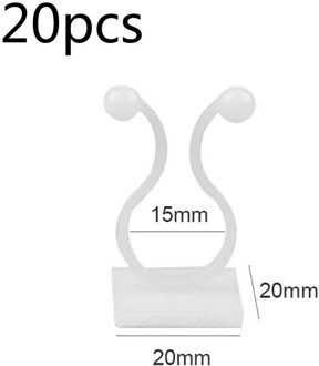 Ingemaakte Ondersteuning Onzichtbare Muur Rotan Klem Vaste Clip Beugel Plant Stent Ondersteunt Onzichtbare Muur Wijnstok Klimmen Kleverige Haak M 20 stk