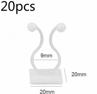 Ingemaakte Ondersteuning Onzichtbare Muur Rotan Klem Vaste Clip Beugel Plant Stent Ondersteunt Onzichtbare Muur Wijnstok Klimmen Kleverige Haak S 20 stk