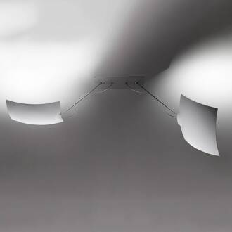 Ingo Maurer 2x18x18 LED plafondlamp, 2-lamps grijs