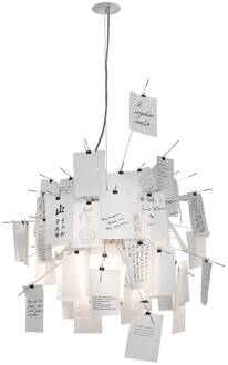 Ingo Maurer Aanpasbare design hanglamp Zettel'z 6 wit