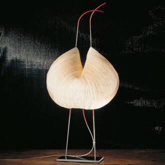 Ingo Maurer Poul Poul - LED papier tafellamp roestvrij staal, beige, rood