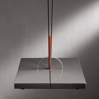 Ingo Maurer Sierlijke design vloerlamp Ilios, zilver rood, wit