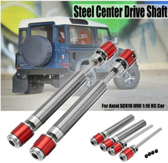 Injora 2 Stuks Metalen Cvd Aandrijfas 110-140Mm Voor 1/10 Rc Rock Crawler Axiale SCX10 90046
