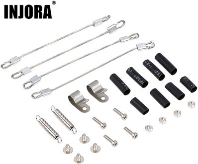 INJORA RC Auto Gemodificeerde Deel Staal Touw voor 1/10 RC Crawler Traxxas TRX-4 TRX4 Axiale SCX10 90046 D90 D110 Tamiya mst