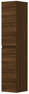 Ink Badkamerkast - 35x37x169cm - 2 deuren - links en rechtsdraaiend - greeploos - houten keerlijst - MFC Koper eiken 1257410