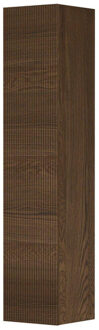 Ink Badkamerkast - 36x37x169cm - 1 deur - verticaal gefreesd - eiken Massief eiken chocolate 1259576