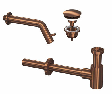 Ink Fonteinkraanset INK Inbouw Ink Inclusief Waste en Design Sifon Mat Rose Goud