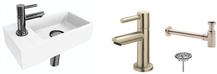 Ink FonteinPack Ink Versus Links Glans Wit RVS (Keuze uit 8 kranen)