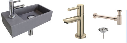 Ink FonteinPack Ink Versus Links Grijs RVS (Keuze uit 8 kranen)