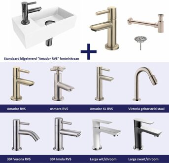 Ink FonteinPack Ink Versus Links Mat Wit RVS (Keuze uit 8 kranen)