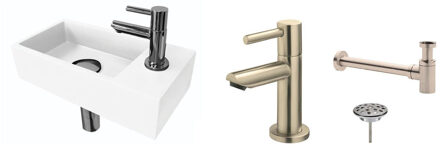 Ink FonteinPack Ink Versus Rechts Glans Wit RVS (Keuze uit 8 kranen)