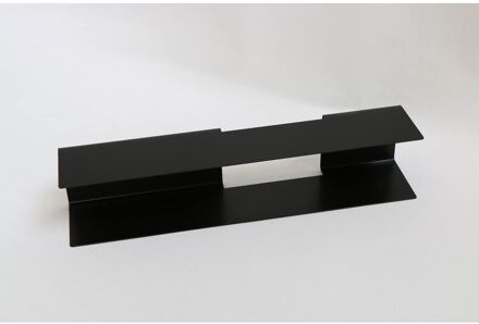 Ink Fonteinplanchet Linea Staal Mat Zwart tbv Fontein Plakspiegel 10x70 of 10x100 cm