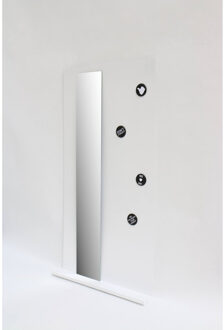 Ink Fonteinplanchet Note Staal Inclusief Spiegel Glans Wit 36x72 cm