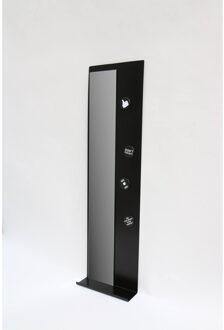 Ink Fonteinplanchet Note Staal Mat Zwart Inclusief Spiegel Rookglas 20x72 cm