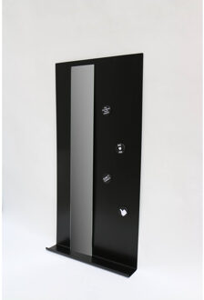 Ink Fonteinplanchet Note Staal Mat Zwart Inclusief Spiegel Rookglas 36x72 cm