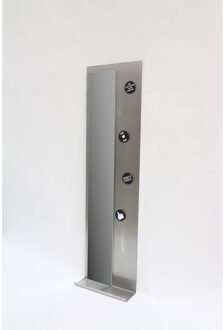 Ink Fonteinplanchet Note Staal RVS Geborsteld Inclusief Spiegel Rookglas 20x72 cm Geborsteld RVS