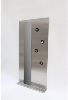 Ink Fonteinplanchet Note Staal RVS Geborsteld Inclusief Spiegel Rookglas 36x72 cm Geborsteld RVS