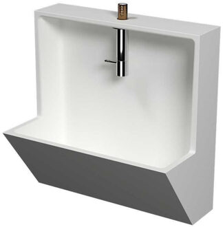 Ink Fonteinset INK Recess Inbouw Vierkant 40x21x40cm Polystone Mat Wit Toiletkraan Sifon Plug