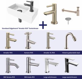 Ink Fonteinset Versus Rechts Mat Wit RVS Ink
