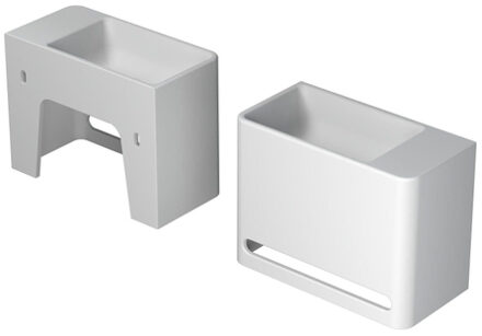 Ink Hangar Fontein - 40x20x30cm - wasbak links - 0 kraangaten - polystone wit mat 3401026