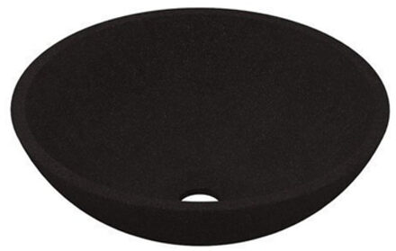 Ink Jazz large waskom - 40x40x12cm - 0 kraangaten - Quartz zwart 3430423 Quartz zwart mat
