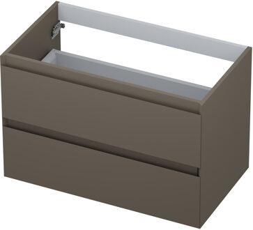 Ink Onderkast 80x45 cm 2 lade greeploos gelakt 45 cm Mat taupe