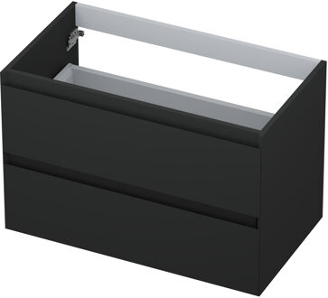 Ink Onderkast 80x45 cm 2 lade greeploos gelakt Mat Antraciet