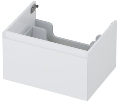 Ink Onderkast INK 1 lade greeploos gelakt 45gr 60 cm x 45 cm x 35 cm Hoogglans wit 1240102