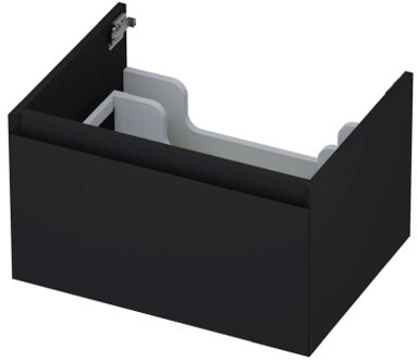 Ink Onderkast INK 1 lade greeploos gelakt 45gr 60 cm x 45 cm x 35 cm Mat zwart 1240106