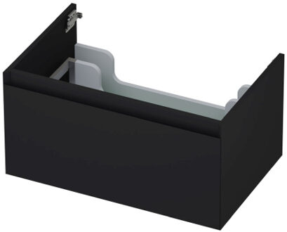 Ink Onderkast INK 1 lade greeploos gelakt 45gr 70 cm x 45 cm x 35 cm Mat zwart 1240116