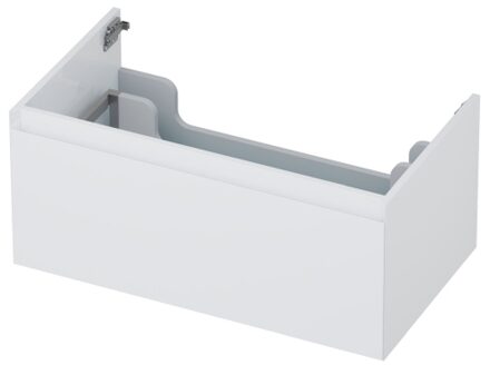 Ink Onderkast INK 1 lade greeploos gelakt 45gr 80 cm x 45 cm x 35 cm Hoogglans wit 1240172