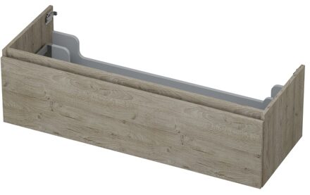 Ink Onderkast INK 1 lade greeploos met houten keerlijst 120 cm x 45 cm x 35 cm Greige eiken 1257559