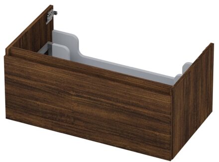 Ink Onderkast INK 1 lade greeploos met houten keerlijst 80 cm x 45 cm x 35 cm Koper eiken 1257530