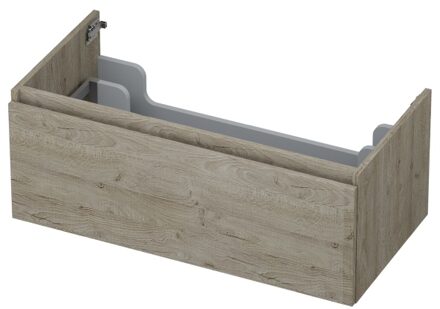 Ink Onderkast INK 1 lade greeploos met houten keerlijst 90 cm x 45 cm x 35 cm Greige eiken 1257539