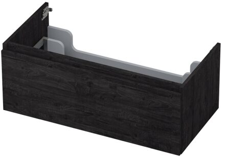 Ink Onderkast INK 1 lade greeploos met houten keerlijst 90 cm x 45 cm x 35 cm Houtskool eiken 1257538