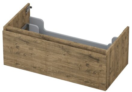 Ink Onderkast INK 1 lade greeploos met houten keerlijst 90 cm x 45 cm x 35 cm Naturel eiken 1257533