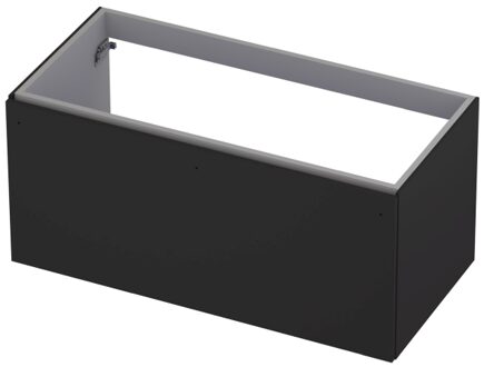 Ink Onderkast INK 1 lade softclose met greep gelakt 100 cm x 48 cm x 45 cm Mat zwart 1258021