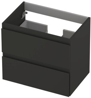Ink Onderkast INK 2 laden greeploos gelakt 60 cm x 40 cm x 52 cm Mat antraciet 1241001
