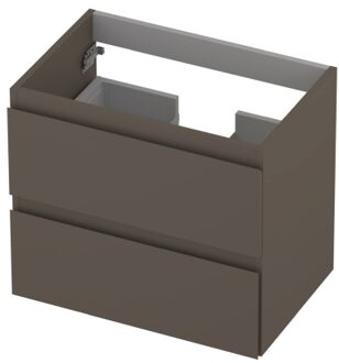 Ink Onderkast INK 2 laden greeploos gelakt 60 cm x 40 cm x 52 cm Mat taupe 1241005