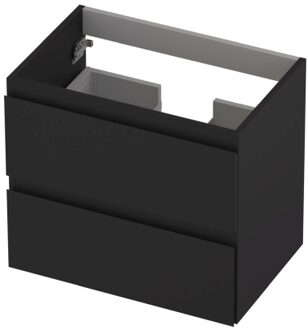 Ink Onderkast INK 2 laden greeploos gelakt 60 cm x 40 cm x 52 cm Mat zwart 1241006