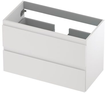 Ink Onderkast INK 2 laden greeploos gelakt 80 cm x 40 cm x 52 cm Mat wit 1241010 Mat wit