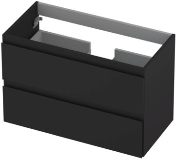 Ink Onderkast INK 2 laden greeploos gelakt 80 cm x 40 cm x 52 cm Mat zwart 1241016