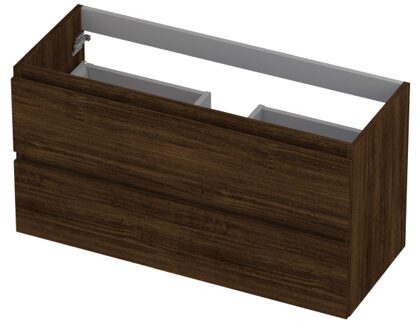 Ink Onderkast INK 2 laden greeploos met houten keerlijst 100 cm x 40 cm x 52 cm Koper eiken 1257030