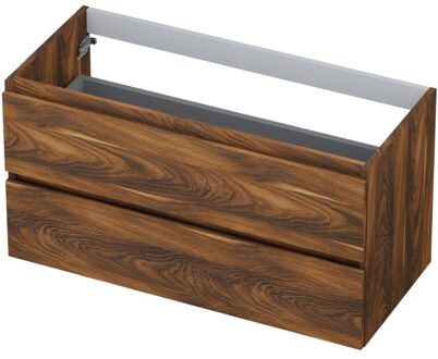 Ink Onderkast INK 2 laden greeploos met houten keerlijst 100 cm x 45 cm x 52 cm Noten 1257147