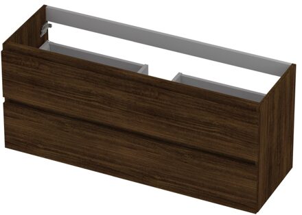 Ink Onderkast INK 2 laden greeploos met houten keerlijst 120 cm x 40 cm x 52 cm Koper eiken 1257040