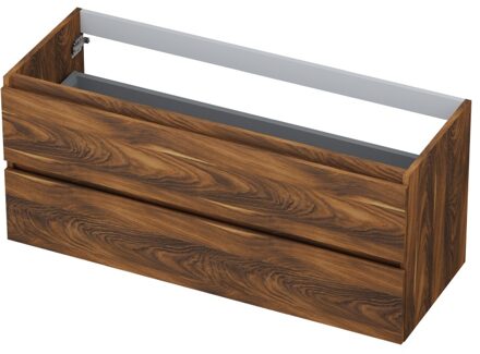 Ink Onderkast INK 2 laden greeploos met houten keerlijst 120 cm x 45 cm x 52 cm Noten 1257157