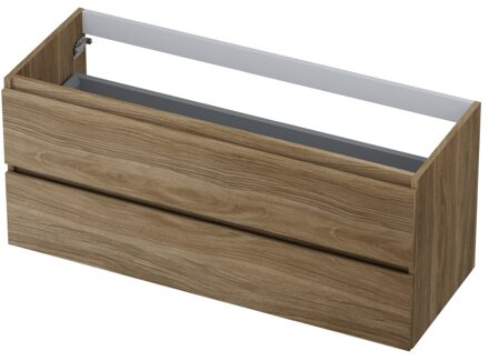 Ink Onderkast INK 2 laden greeploos met houten keerlijst 120 cm x 45 cm x 52 cm Zuiver eiken 1257154