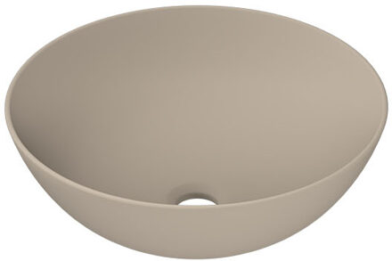 Ink Otello 40 Opbouw waskom rond porselein 40x40x14 Mat creme cotton